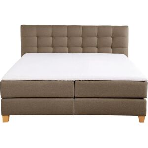 HOME AFFAIRE Moulay Boxspringbett - H2, 160x200cm, Mittelbraun - Boxspringbett HOME AFFAIRE Moulay Boxspringbett - H2, 160x200cm, Mittelbraun - Boxspringbett