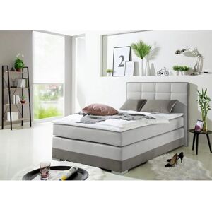 INOSIGN Grau Boxspringbett - Komplettset mit Topper & Kissen INOSIGN Grau Boxspringbett - Komplettset mit Topper & Kissen