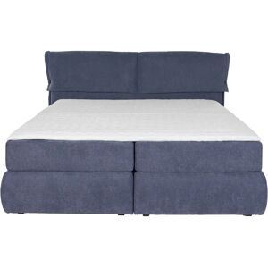 Andas Jenson Boxspringbett - Blau, 180x200cm, Weiche Struktur Andas Jenson Boxspringbett - Blau, 180x200cm, Weiche Struktur