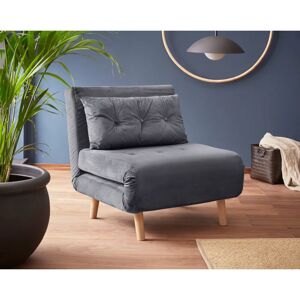 HOME AFFAIRE Daybett - 77x195cm - Grau - Daybett - Samtvelours HOME AFFAIRE Daybett - 77x195cm - Grau - Daybett - Samtvelours