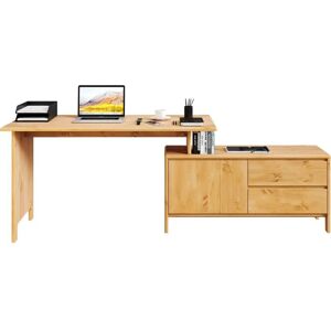 HOME AFFAIRE Luven - Massivholztisch, Beige, 140-220cm - Schreibtisch HOME AFFAIRE Luven - Massivholztisch, Beige, 140-220cm - Schreibtisch