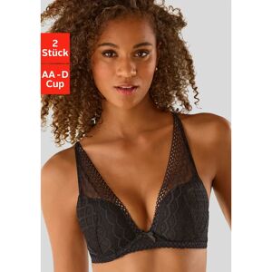 PETITE FLEUR Push-up-BH - Damen, Gr. 80, Cup A, Schwarz & Weiß, Microtouch, Spitze, Damenmode PETITE FLEUR Push-up-BH - Damen, Gr. 80, Cup A, Schwarz & Weiß, Microtouch, Spitze, Damenmode