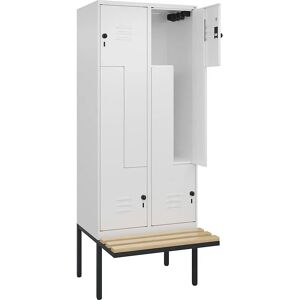 C+P Stahlschrank mit Sitz - Classic PLUS, Weiß, 2 Fächer C+P Stahlschrank mit Sitz - Classic PLUS, Weiß, 2 Fächer