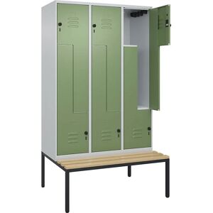 C+P Spind Z Classic PLUS mit Bank - 3 Fächer C+P Spind Z Classic PLUS mit Bank - 3 Fächer