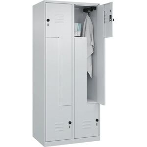 C+P Leichtgrauer Stahlschrank - 2 Fächer - 800mm Breit C+P Leichtgrauer Stahlschrank - 2 Fächer - 800mm Breit