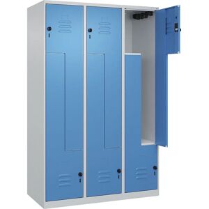 C+P Schließfach Z Classic PLUS - 3 Fächer, Hellgrau/Blau C+P Schließfach Z Classic PLUS - 3 Fächer, Hellgrau/Blau