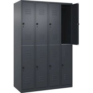 Dulap din oțel gri antracit - Dublu nivel - Classic PLUS Dulap din oțel gri antracit - Dublu nivel - Classic PLUS