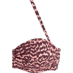 LASCANA Holly Bordeaux Print Bandeau Bikinioverdel - Badetøj LASCANA Holly Bordeaux Print Bandeau Bikinioverdel - Badetøj