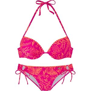 Venice Beach Kensi Push-Up-Bikini - Blumen, Orange-Pink, Xtra Life LYCRA - Bikini Venice Beach Kensi Push-Up-Bikini - Blumen, Orange-Pink, Xtra Life LYCRA - Bikini