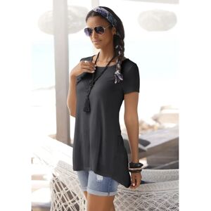 LASCANA Modell 52/54 Schwarzes Kurzes T-Shirt LASCANA Modell 52/54 Schwarzes Kurzes T-Shirt