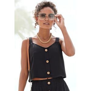 VIVANCE Crop-Top - Top - Ensfarvet - Casual, Modisch - 46 VIVANCE Crop-Top - Top - Ensfarvet - Casual, Modisch - 46