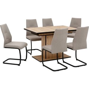 HELA Ariana Ausziehbare Essgruppe - 6 Stühle, Metallrahmen HELA Ariana Ausziehbare Essgruppe - 6 Stühle, Metallrahmen