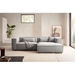 LEDER HOME BY LENA GERCKE PIARA L-Form Couch - Modernes Sofa in Grau LEDER HOME BY LENA GERCKE PIARA L-Form Couch - Modernes Sofa in Grau