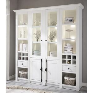 Home AFFAIRE California Weiße Holzvitrine - Schrank Home AFFAIRE California Weiße Holzvitrine - Schrank