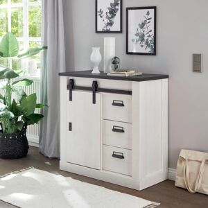 Home Affaire Sherwood Weiße Dekor Pinie 3-Drawer Sideboard - Sideboard Home Affaire Sherwood Weiße Dekor Pinie 3-Drawer Sideboard - Sideboard