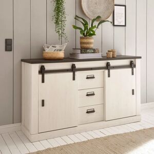 HOME AFFAIRE SHERWOOD Sideboard - 3 Schubladen & 2 Türen - Weiß HOME AFFAIRE SHERWOOD Sideboard - 3 Schubladen & 2 Türen - Weiß