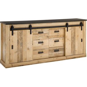 HOME AFFAIRE Sherwood Sideboard - 6 Schubladen, 2 Schiebetüren - Modernes Holz Dekor HOME AFFAIRE Sherwood Sideboard - 6 Schubladen, 2 Schiebetüren - Modernes Holz Dekor
