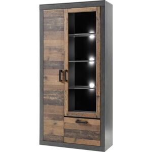 HOME AFFAIRE Brooklyn Grau Vitrine - Schrank HOME AFFAIRE Brooklyn Grau Vitrine - Schrank