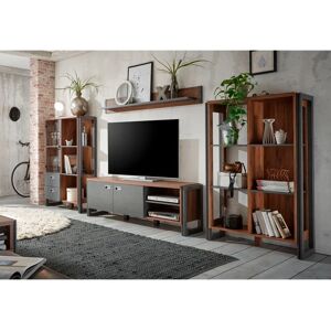 Home Affaire Detroit Set 1 - Wohnwand, Braun/Schiefer Home Affaire Detroit Set 1 - Wohnwand, Braun/Schiefer
