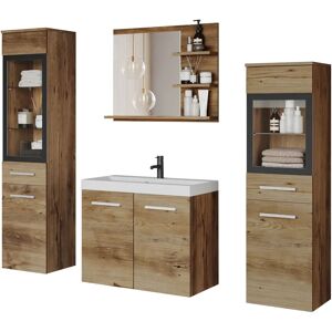 WELLTIME ARONA Badmöbel-Set - Braun - 140cm WELLTIME ARONA Badmöbel-Set - Braun - 140cm