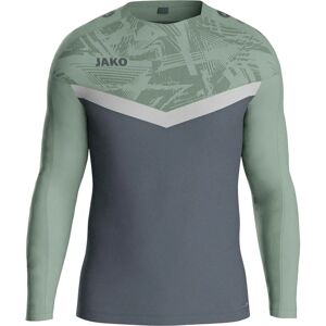 JAKO Kinder Sweatshirt Sweat Iconic - unisex - lichtgrijs/muntgroen - 164 - Sweatshirt JAKO Kinder Sweatshirt Sweat Iconic - unisex - lichtgrijs/muntgroen - 164 - Sweatshirt