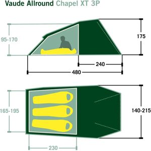 Vaude Allround Chapel XT 3P - Lightweight Tent for 3 Persons Vaude Allround Chapel XT 3P - Lightweight Tent for 3 Persons