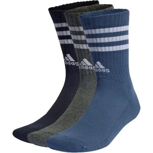 adidas Model 3S C SPW CRW 3P Blue Cushioned Crew Socks - Socks adidas Model 3S C SPW CRW 3P Blue Cushioned Crew Socks - Socks