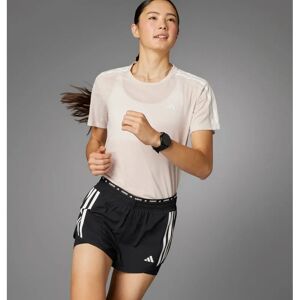 adidas Own The Run 3-Stripes 2-in-1 Shorts - Womens - Black adidas Own The Run 3-Stripes 2-in-1 Shorts - Womens - Black