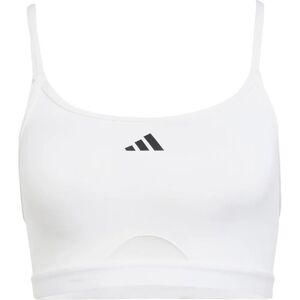 adidas Aeroreact Light-Support Sports Bra - White adidas Aeroreact Light-Support Sports Bra - White