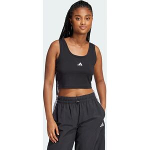 adidas Essentials Kleine Logo Baumwoll Tank Top - Schwarz adidas Essentials Kleine Logo Baumwoll Tank Top - Schwarz