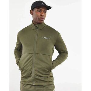 adidas Terrex Multi Light Fleece Full-Zip Jacket - Mens - Green adidas Terrex Multi Light Fleece Full-Zip Jacket - Mens - Green