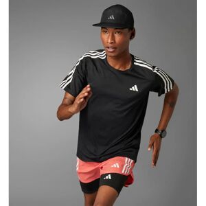 adidas Own The Run 3-Stripes Black T-Shirt - T-Shirt adidas Own The Run 3-Stripes Black T-Shirt - T-Shirt