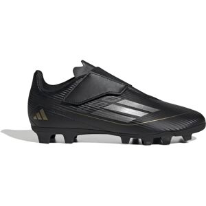 adidas F50 Club Kinder Klettstiefel flexiblem Boden - Schwarz/Silber adidas F50 Club Kinder Klettstiefel flexiblem Boden - Schwarz/Silber