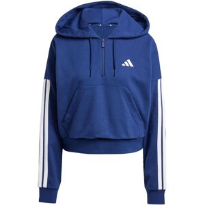 adidas Essentials 3-Stripes French Terry Quarter-Zip - Damen - Blau adidas Essentials 3-Stripes French Terry Quarter-Zip - Damen - Blau