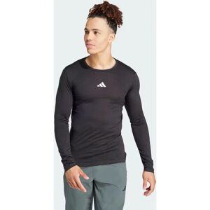 Adidas Long Sleeve Shirt - Slim Fit Gym Tee - Black/White Adidas Long Sleeve Shirt - Slim Fit Gym Tee - Black/White