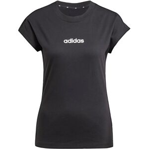 adidas Linear Baumwoll-T-Shirt - Schwarz - Casual T-Shirt adidas Linear Baumwoll-T-Shirt - Schwarz - Casual T-Shirt