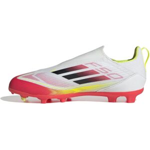 adidas F50 League Laceless Kids Football Boots - White adidas F50 League Laceless Kids Football Boots - White