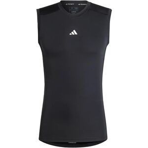 adidas TECHFIT Black Muscle Support Tank Top adidas TECHFIT Black Muscle Support Tank Top