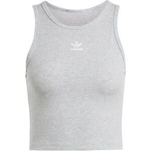 adidas Essentials Ribbet Tanktop - Kvinde - Grå adidas Essentials Ribbet Tanktop - Kvinde - Grå