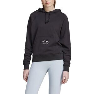 adidas Signature Graphic Embroidery French Terry Loose Hoodie - Black adidas Signature Graphic Embroidery French Terry Loose Hoodie - Black