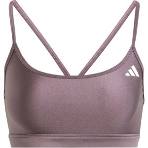 adidas Aeroreact Training Light-Support Shiny Bra - Womens - Purple adidas Aeroreact Training Light-Support Shiny Bra - Womens - Purple