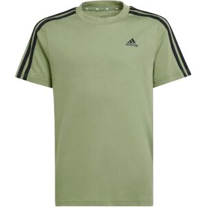 adidas Kids Essentials 3-Stripes Cotton T-Shirt - Green adidas Kids Essentials 3-Stripes Cotton T-Shirt - Green