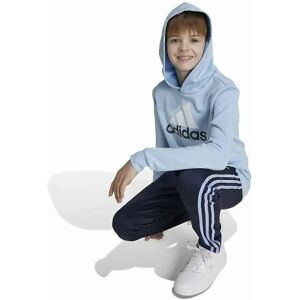 adidas Kids Essentials Two-Colored Big Logo Cotton Hoodie - Blue adidas Kids Essentials Two-Colored Big Logo Cotton Hoodie - Blue