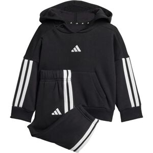 Adidas Kids Black / White Recycled Fleece Tracksuit - Sportswear Adidas Kids Black / White Recycled Fleece Tracksuit - Sportswear