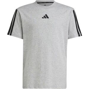 Adidas Kinder T-Shirt - Grau Heather & Schwarz - Sportlich Adidas Kinder T-Shirt - Grau Heather & Schwarz - Sportlich