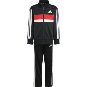 Adidas Kids Recycled Polyester Tracksuit - Black / White / Ruby - Sportswear Adidas Kids Recycled Polyester Tracksuit - Black / White / Ruby - Sportswear