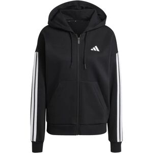 adidas W 3S FL FZ HD - Hanorac cu fermoar - Negru/Alb adidas W 3S FL FZ HD - Hanorac cu fermoar - Negru/Alb