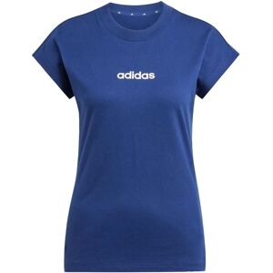 adidas Essentials Lineaire Katoenen T-Shirt - Blauw - T-Shirt adidas Essentials Lineaire Katoenen T-Shirt - Blauw - T-Shirt