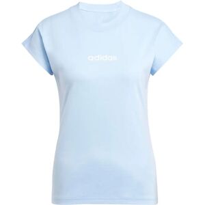 Adidas Essentials Linear katoenen T-shirt - Blauw Adidas Essentials Linear katoenen T-shirt - Blauw