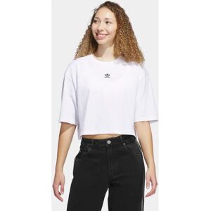 ADIDAS ORIGINALS ESS CROP TEE - T-Skjorte, Bomull, Hvit ADIDAS ORIGINALS ESS CROP TEE - T-Skjorte, Bomull, Hvit
